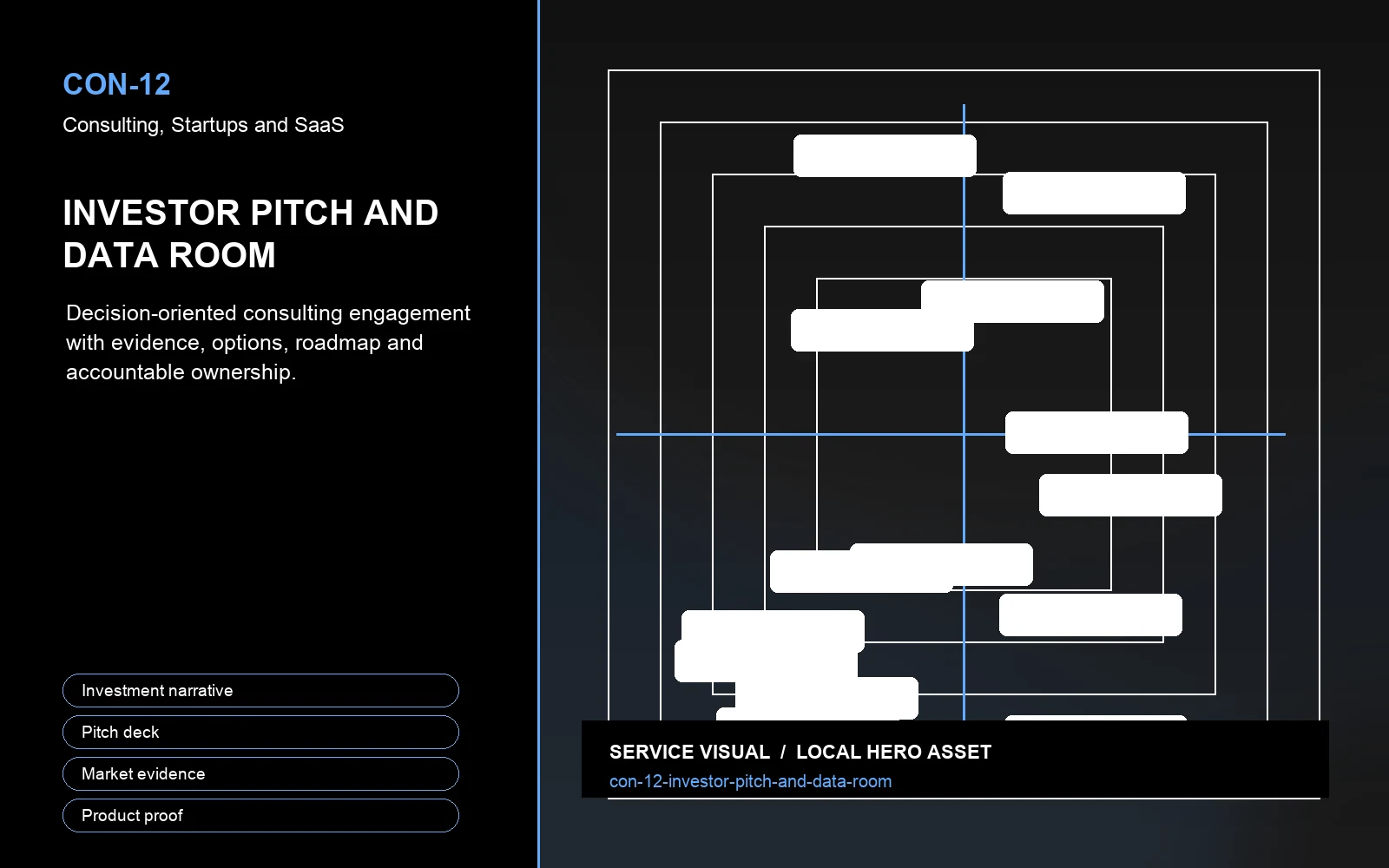Hero visual for Investor Pitch and Data Room