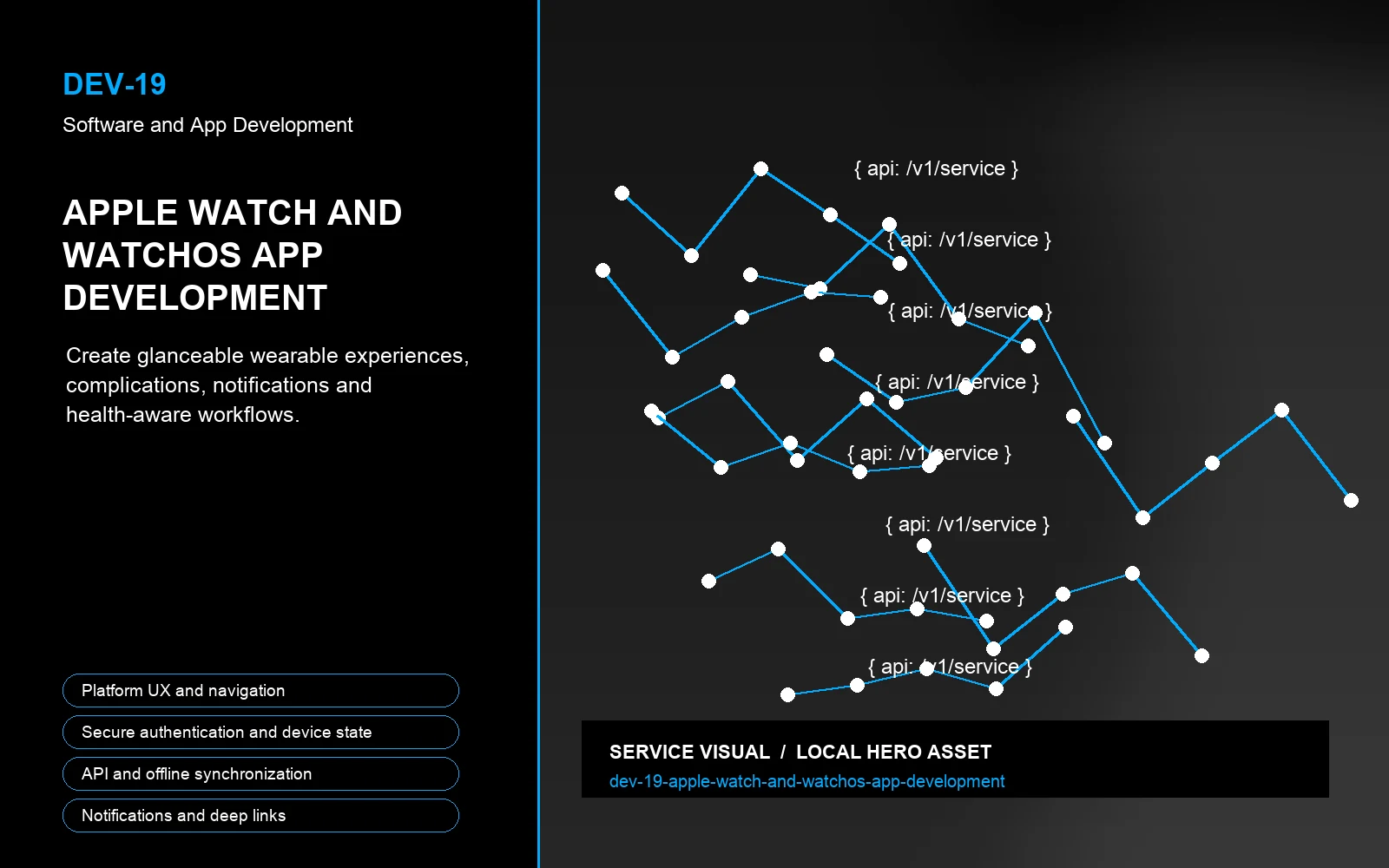 Hero visual for Apple Watch and watchOS App Development
