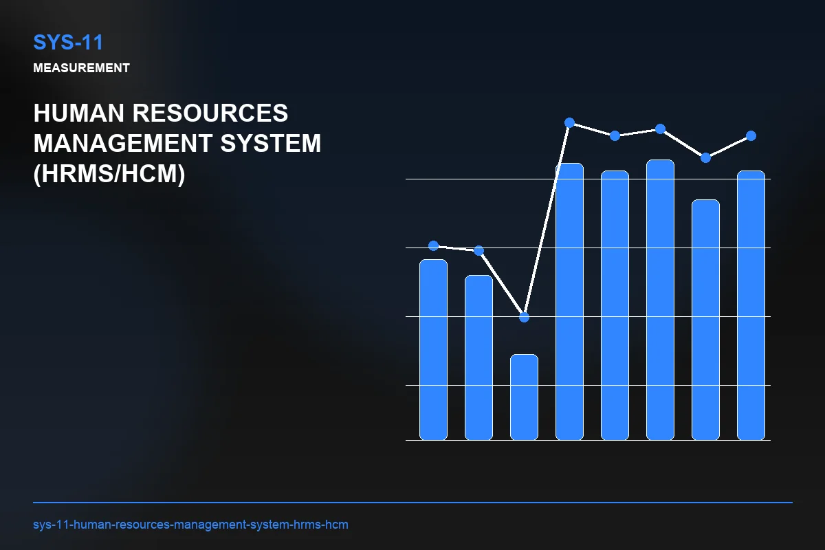 Metrics visual for Human Resources Management System (HRMS/HCM)