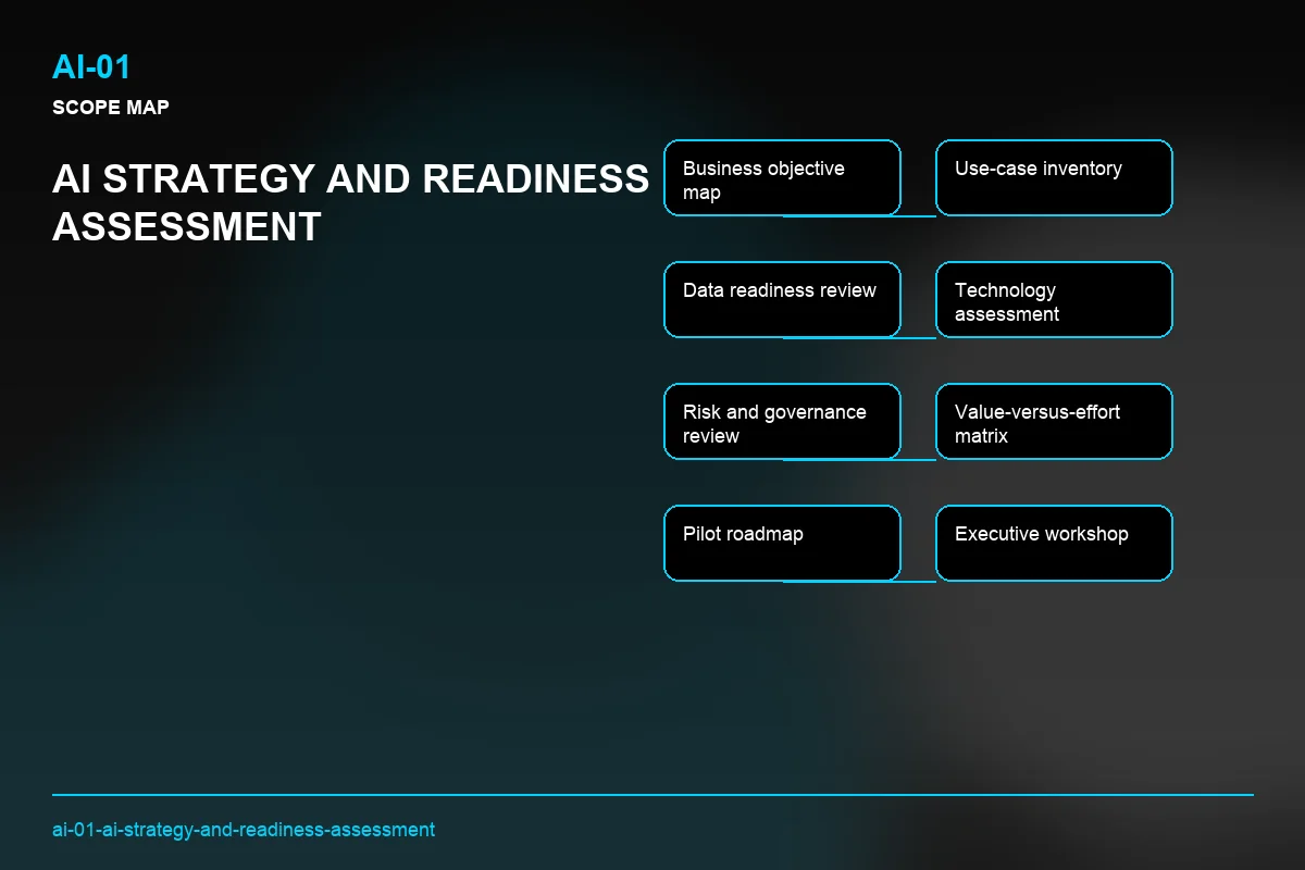 Scope visual for AI Strategy and Readiness Assessment