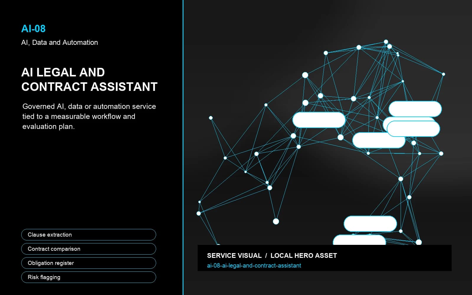 Hero visual for AI Legal and Contract Assistant