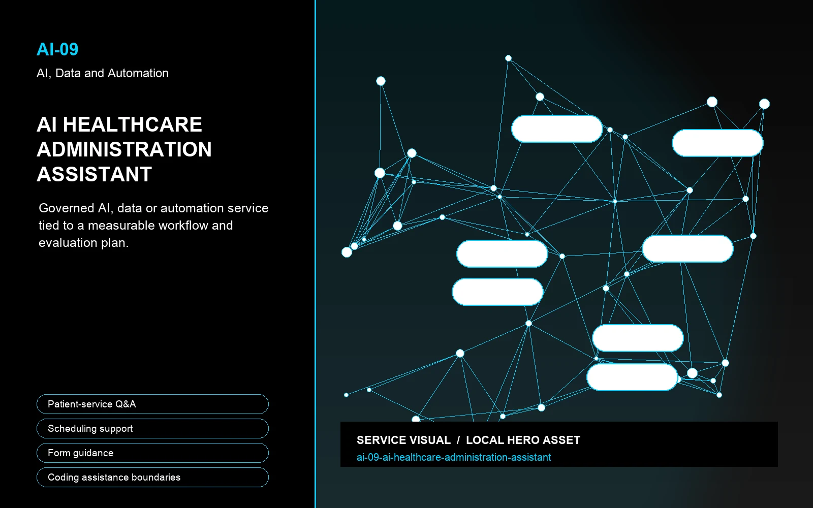 Hero visual for AI Healthcare Administration Assistant