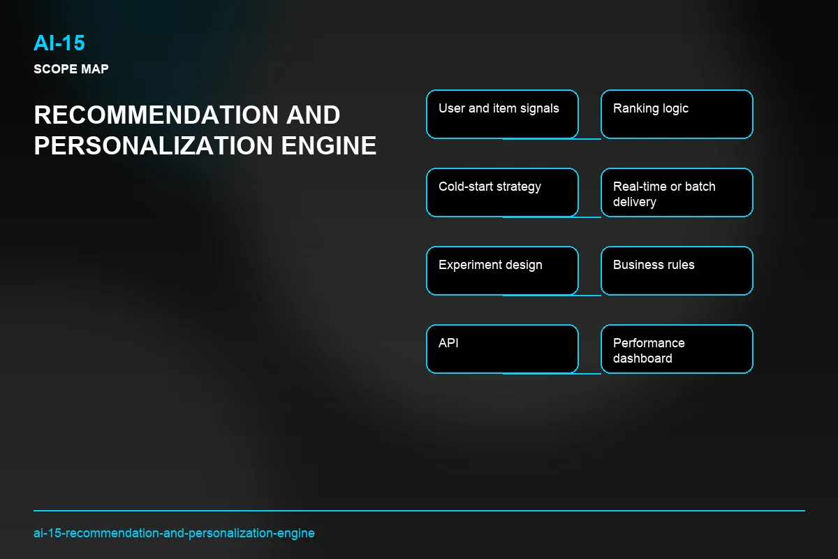 Scope visual for Recommendation and Personalization Engine