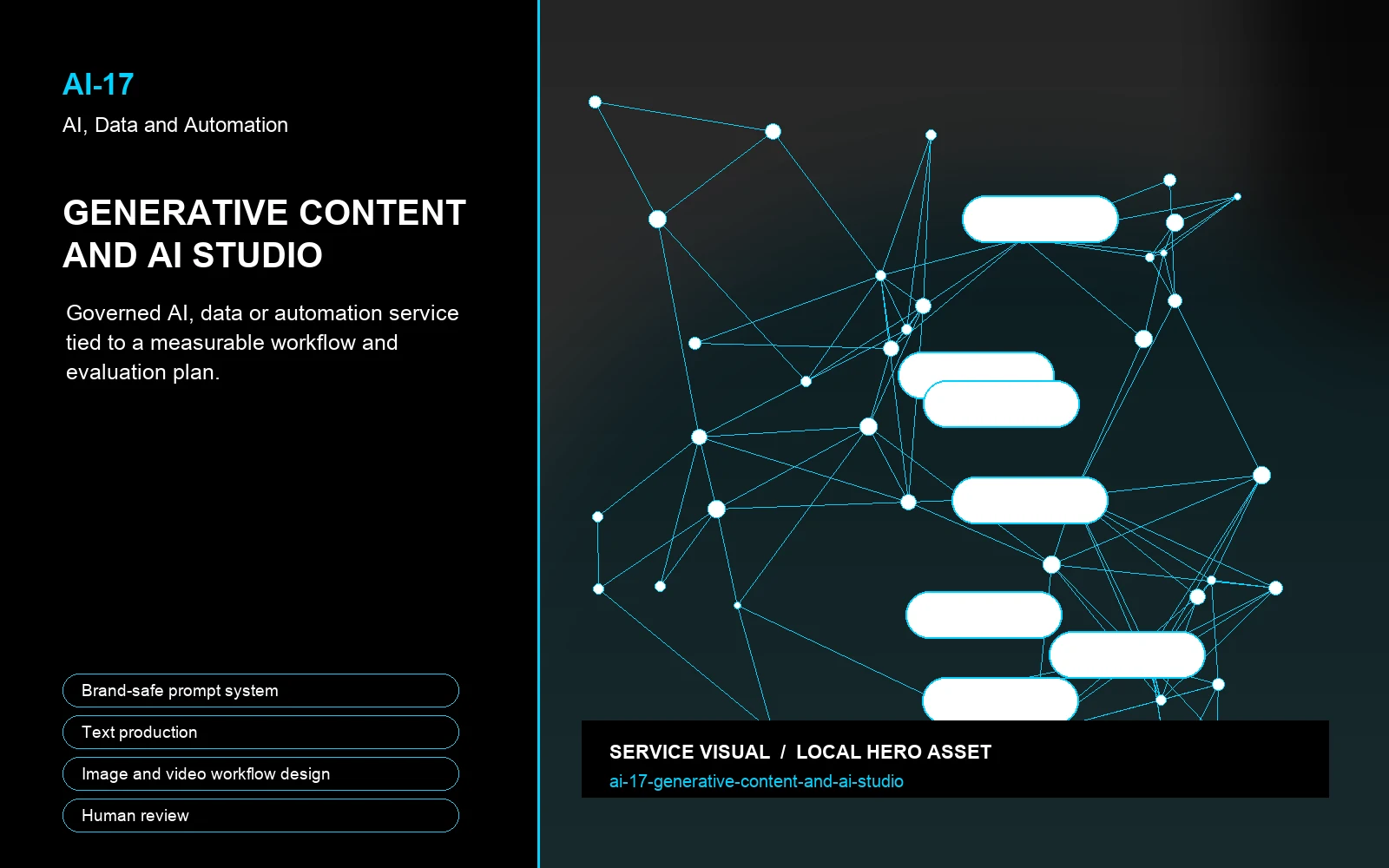 Hero visual for Generative Content and AI Studio