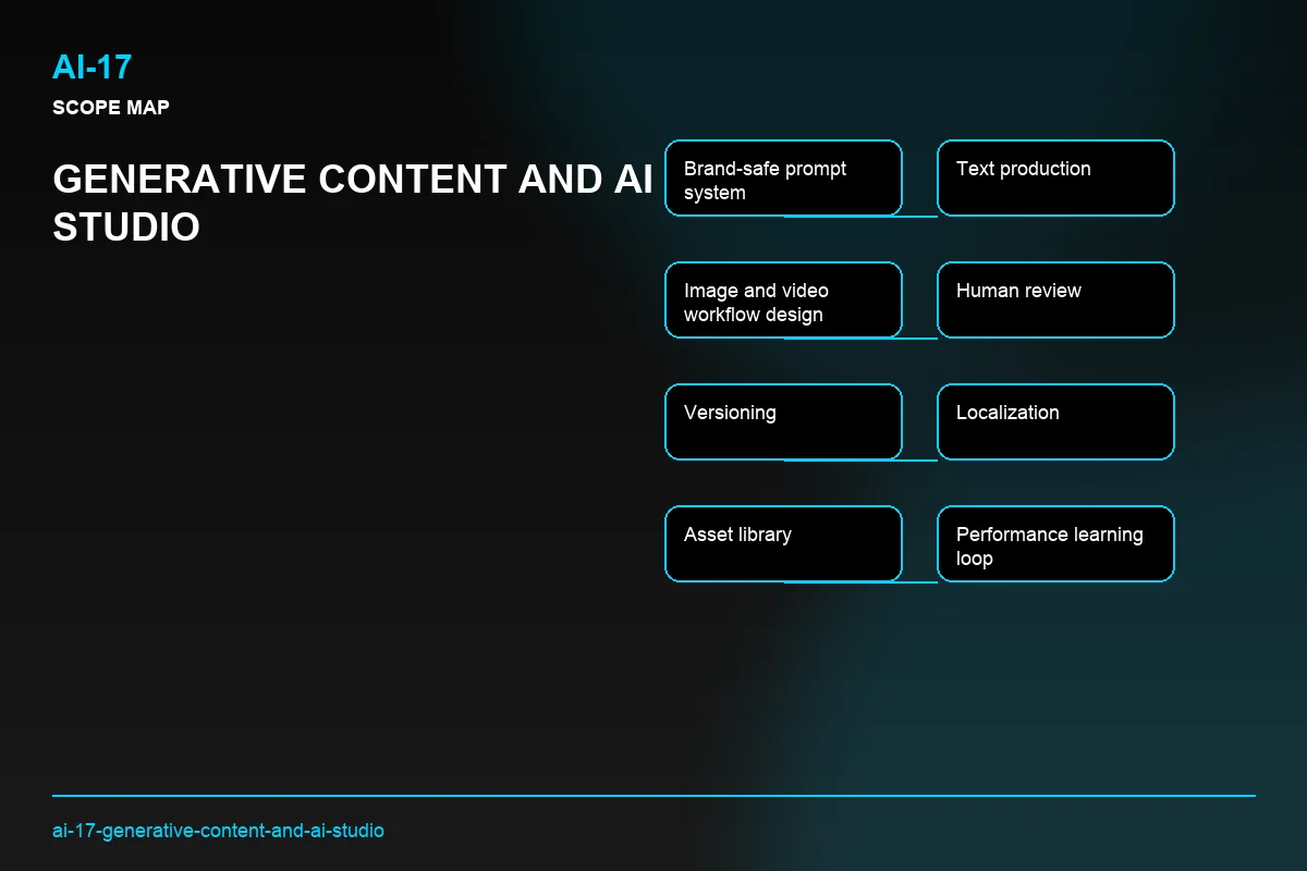 Scope visual for Generative Content and AI Studio