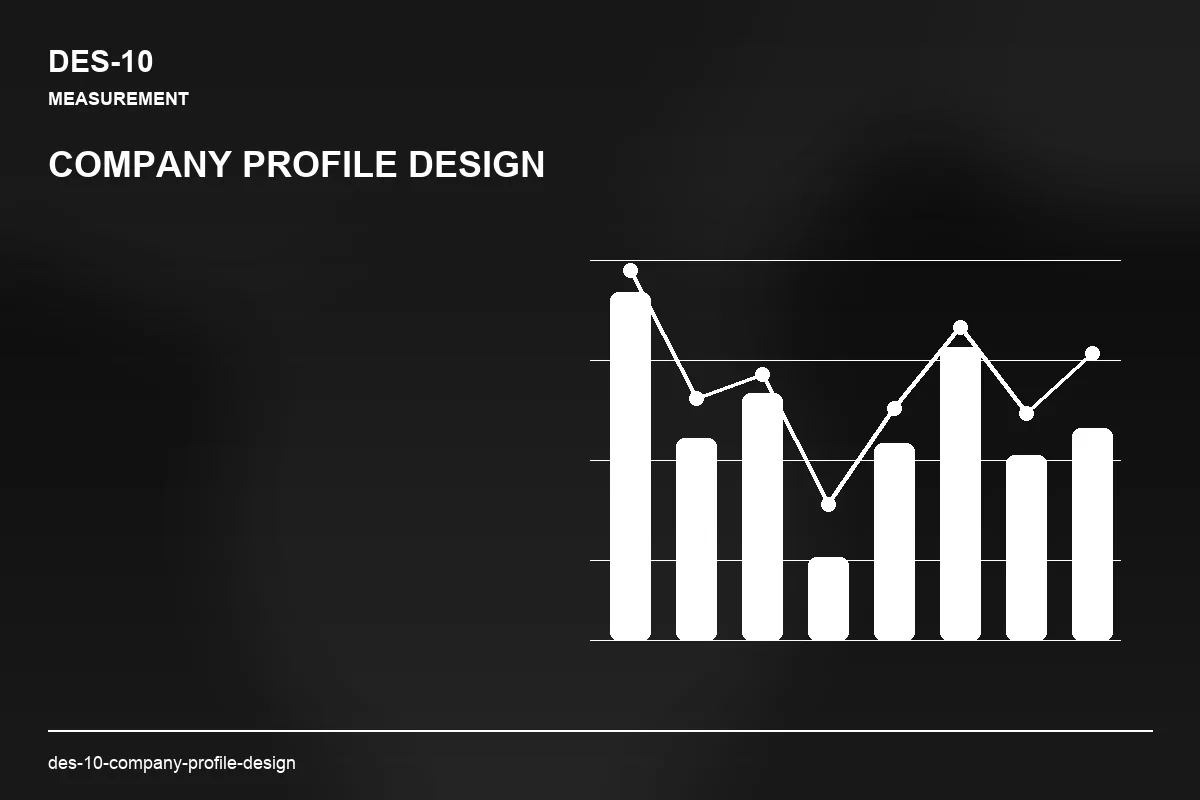 Metrics visual for Company Profile Design