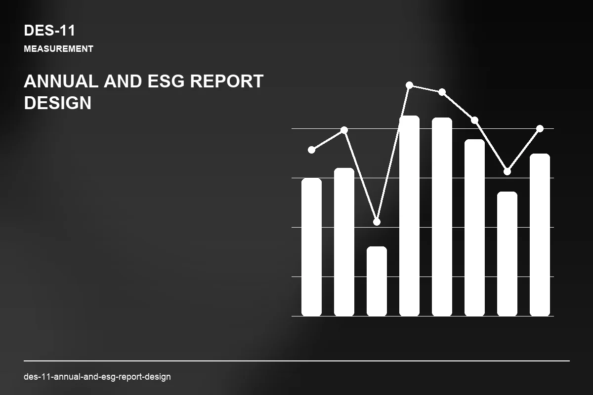 Metrics visual for Annual and ESG Report Design