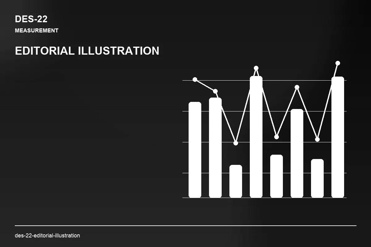 Metrics visual for Editorial Illustration