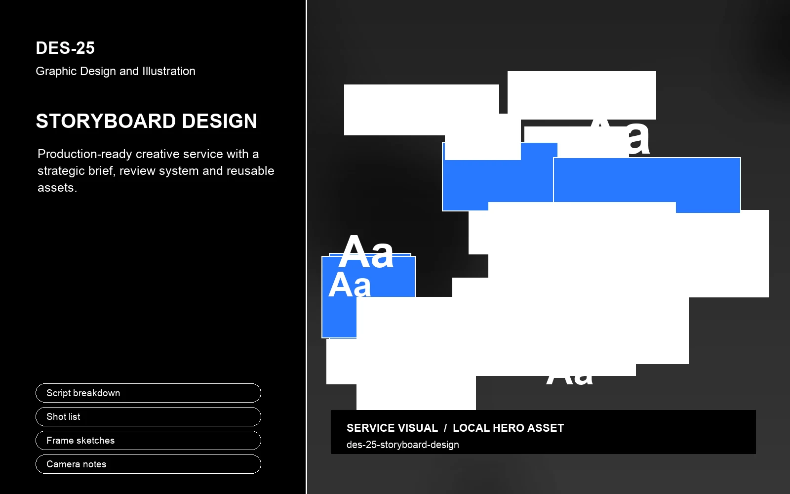 Hero visual for Storyboard Design