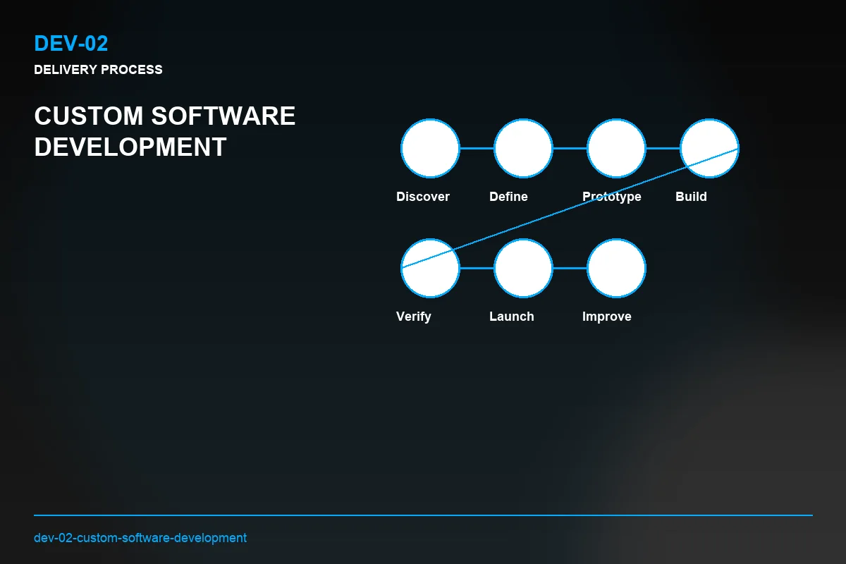 Process visual for Custom Software Development