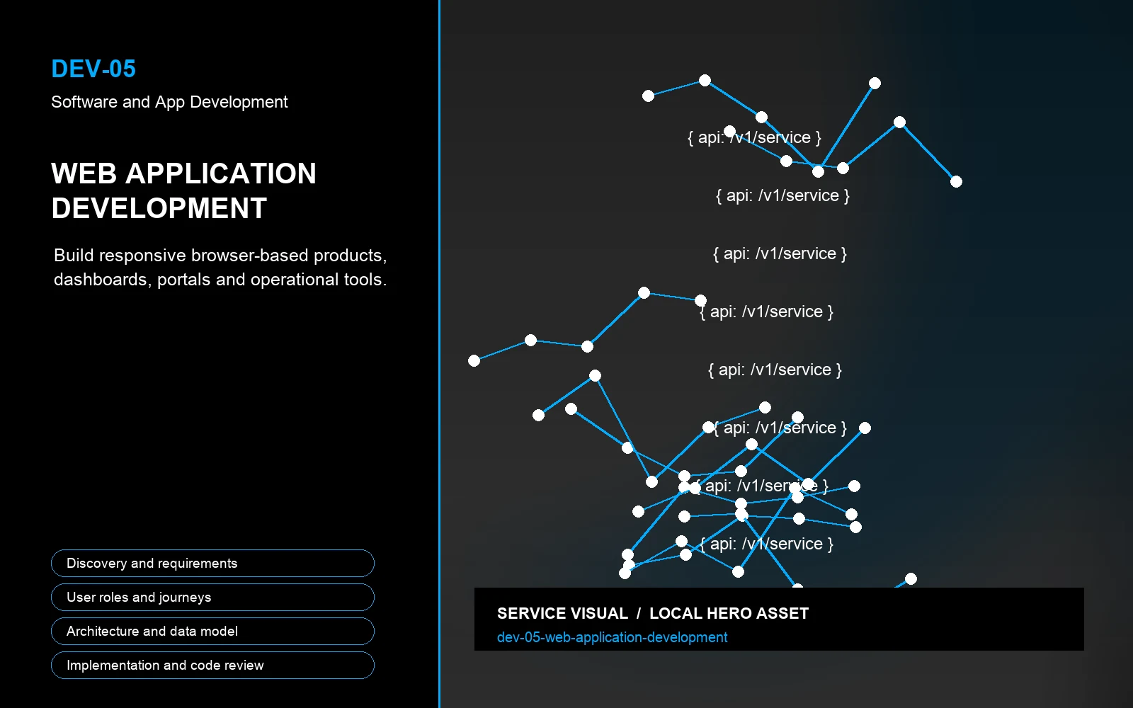 Hero visual for Web Application Development