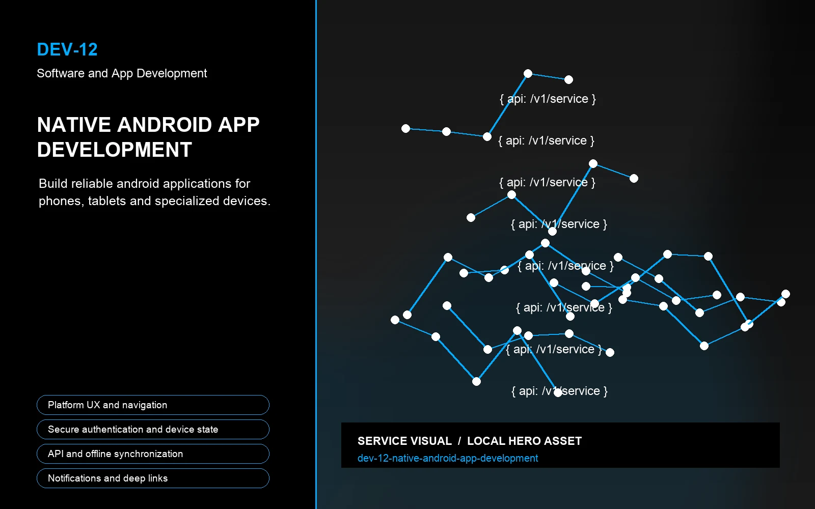 Hero visual for Native Android App Development