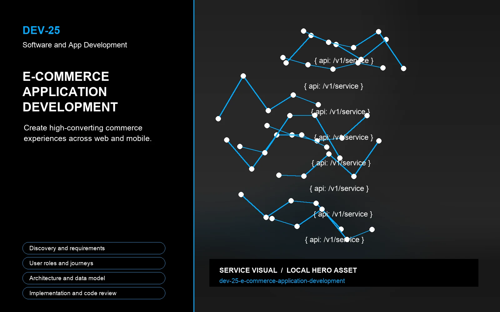 Hero visual for E-Commerce Application Development