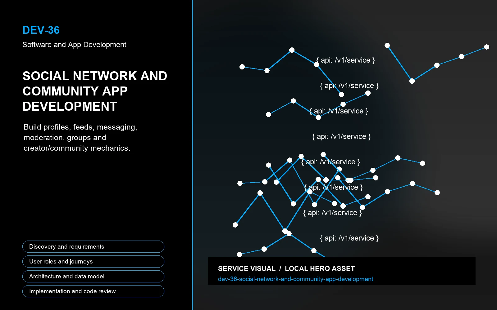 Hero visual for Social Network and Community App Development