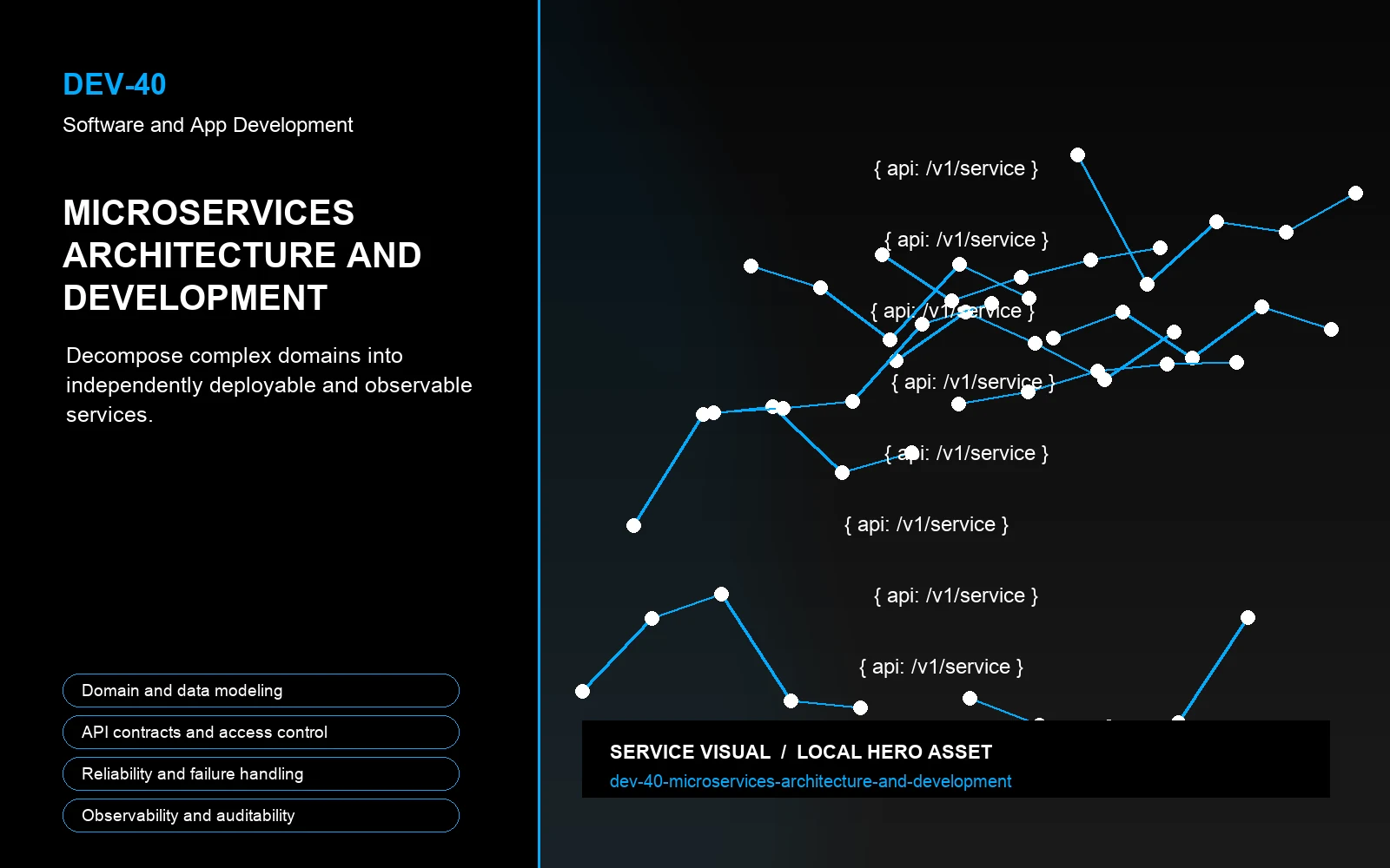 Hero visual for Microservices Architecture and Development