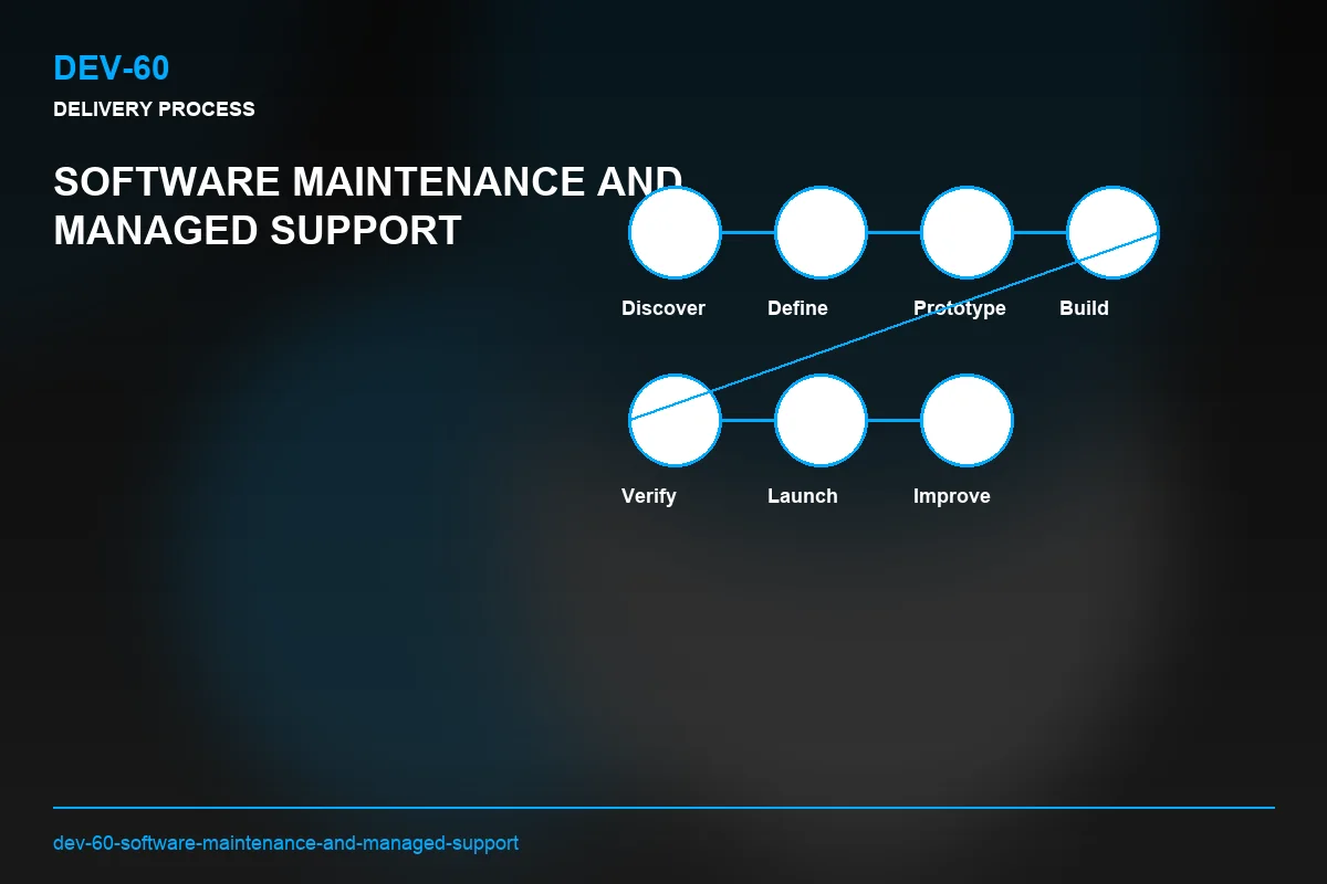 Process visual for Software Maintenance and Managed Support