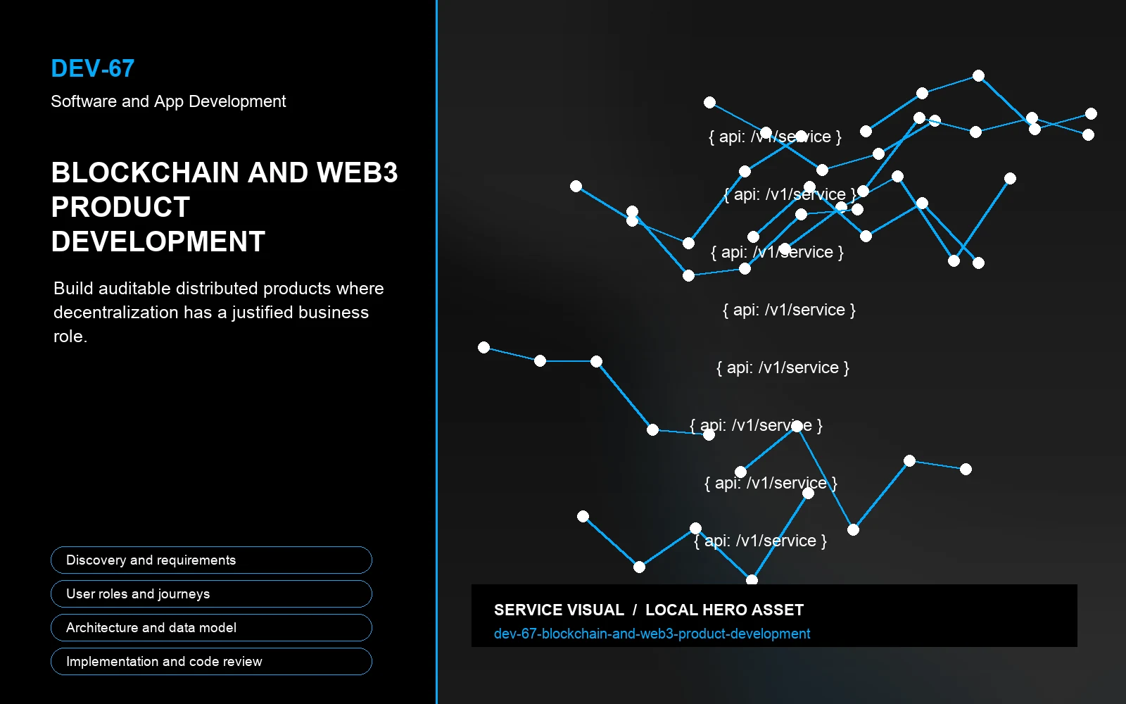 Hero visual for Blockchain and Web3 Product Development