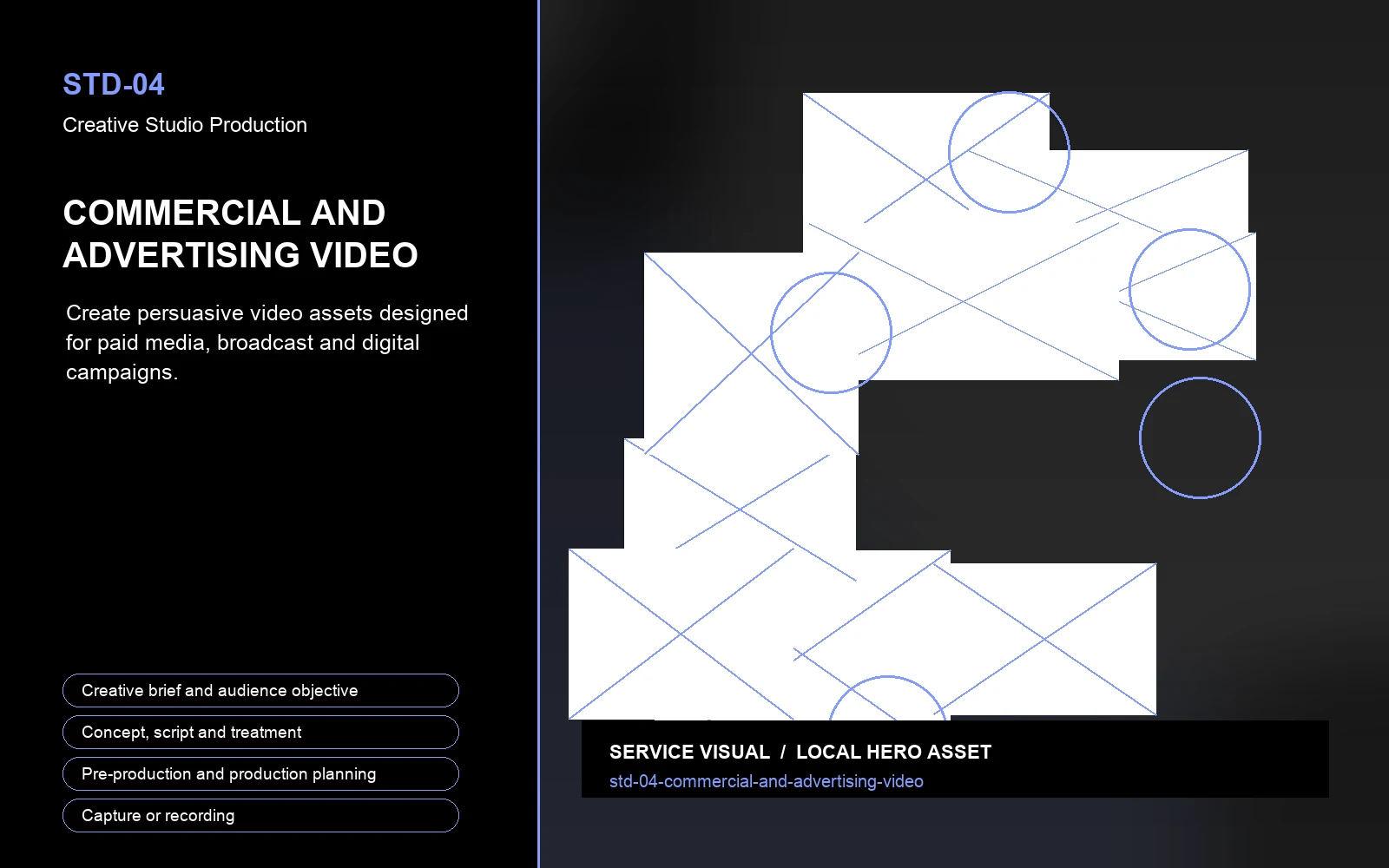 Hero visual for Commercial and Advertising Video
