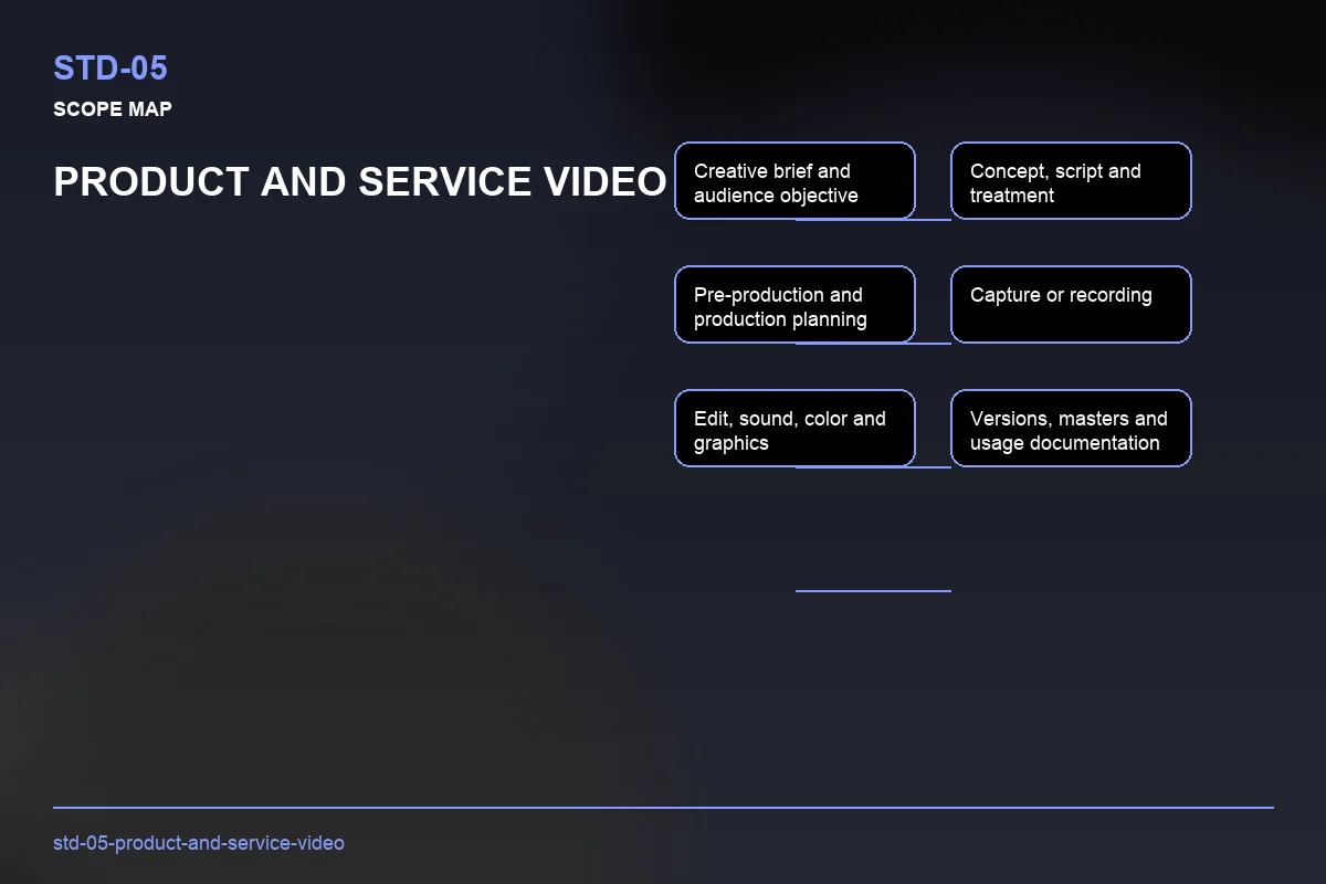 Scope visual for Product and Service Video