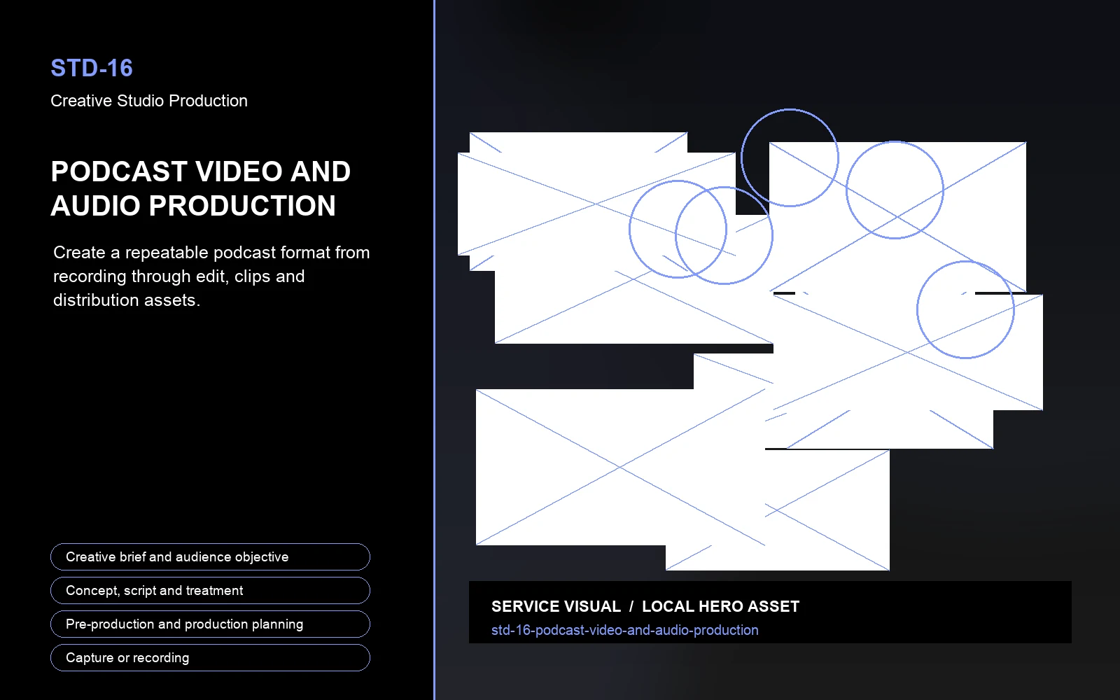 Hero visual for Podcast Video and Audio Production
