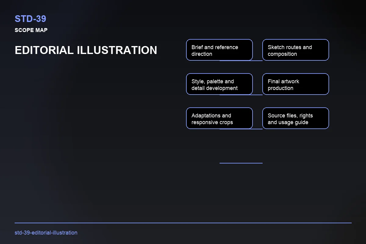 Scope visual for Editorial Illustration