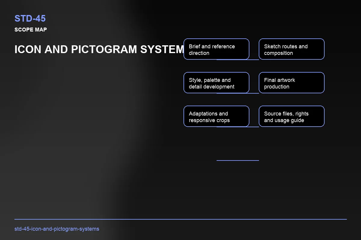 Scope visual for Icon and Pictogram Systems