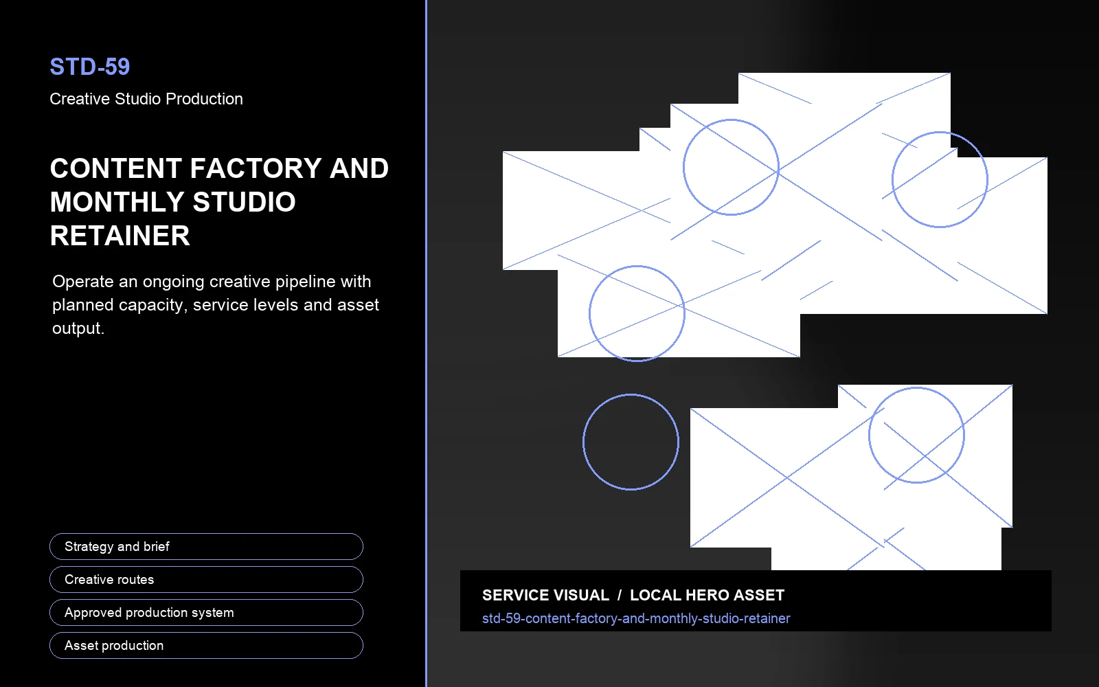 Hero visual for Content Factory and Monthly Studio Retainer