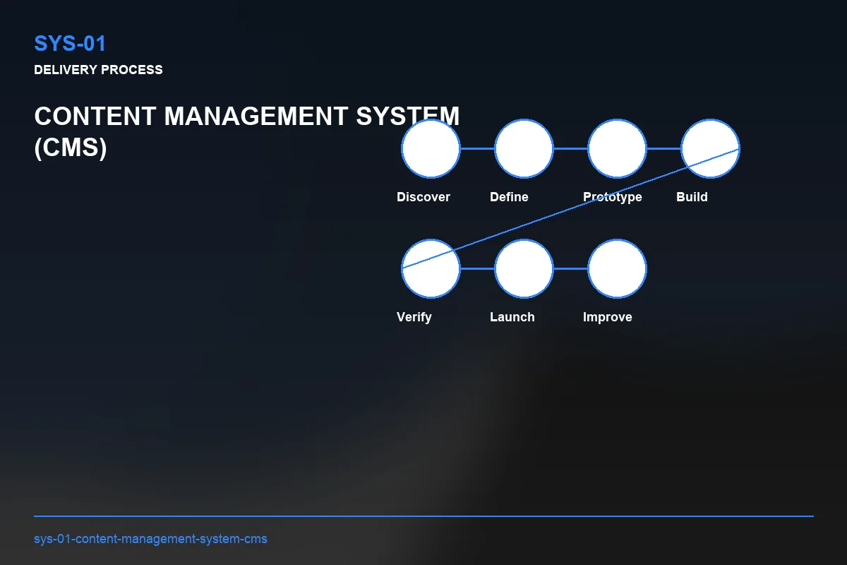 Process visual for Content Management System (CMS)