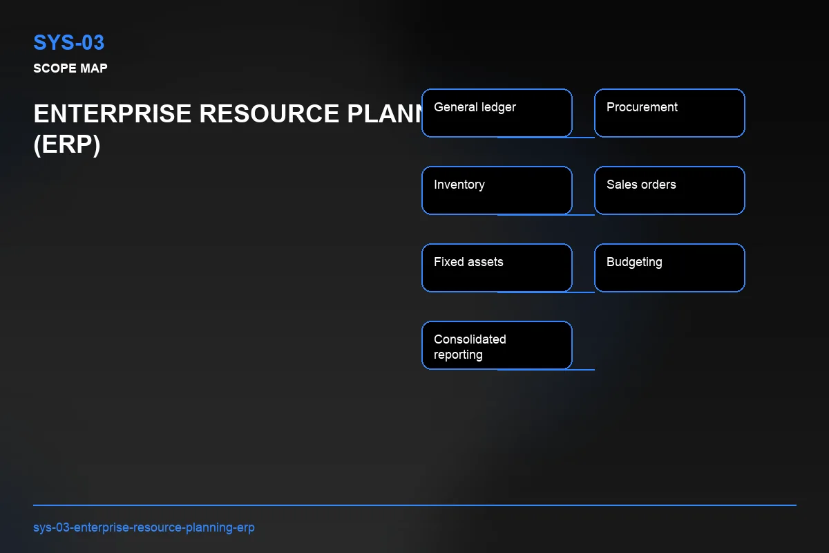 Scope visual for Enterprise Resource Planning (ERP)