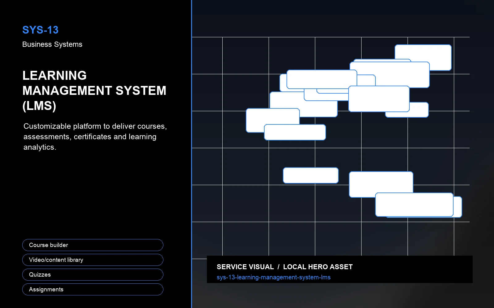Hero visual for Learning Management System (LMS)