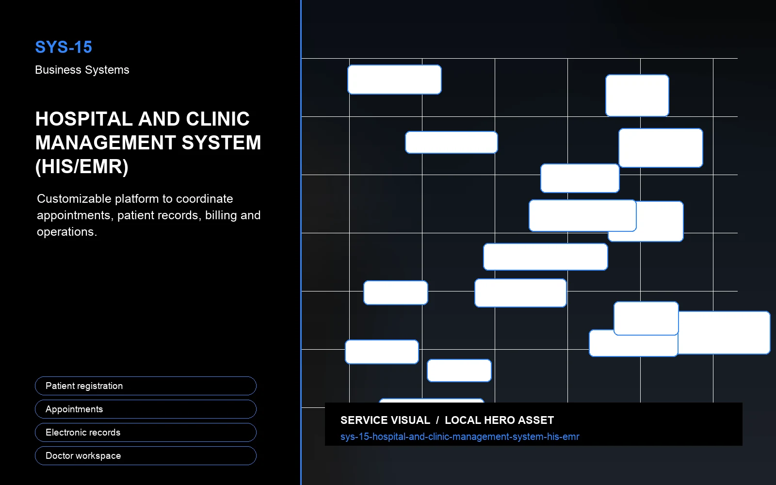 Hero visual for Hospital and Clinic Management System (HIS/EMR)