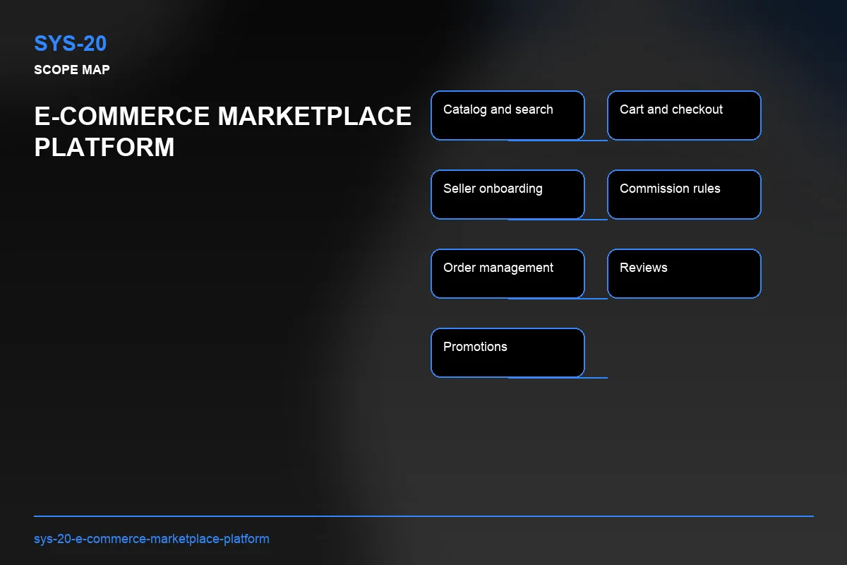 Scope visual for E-commerce Marketplace Platform