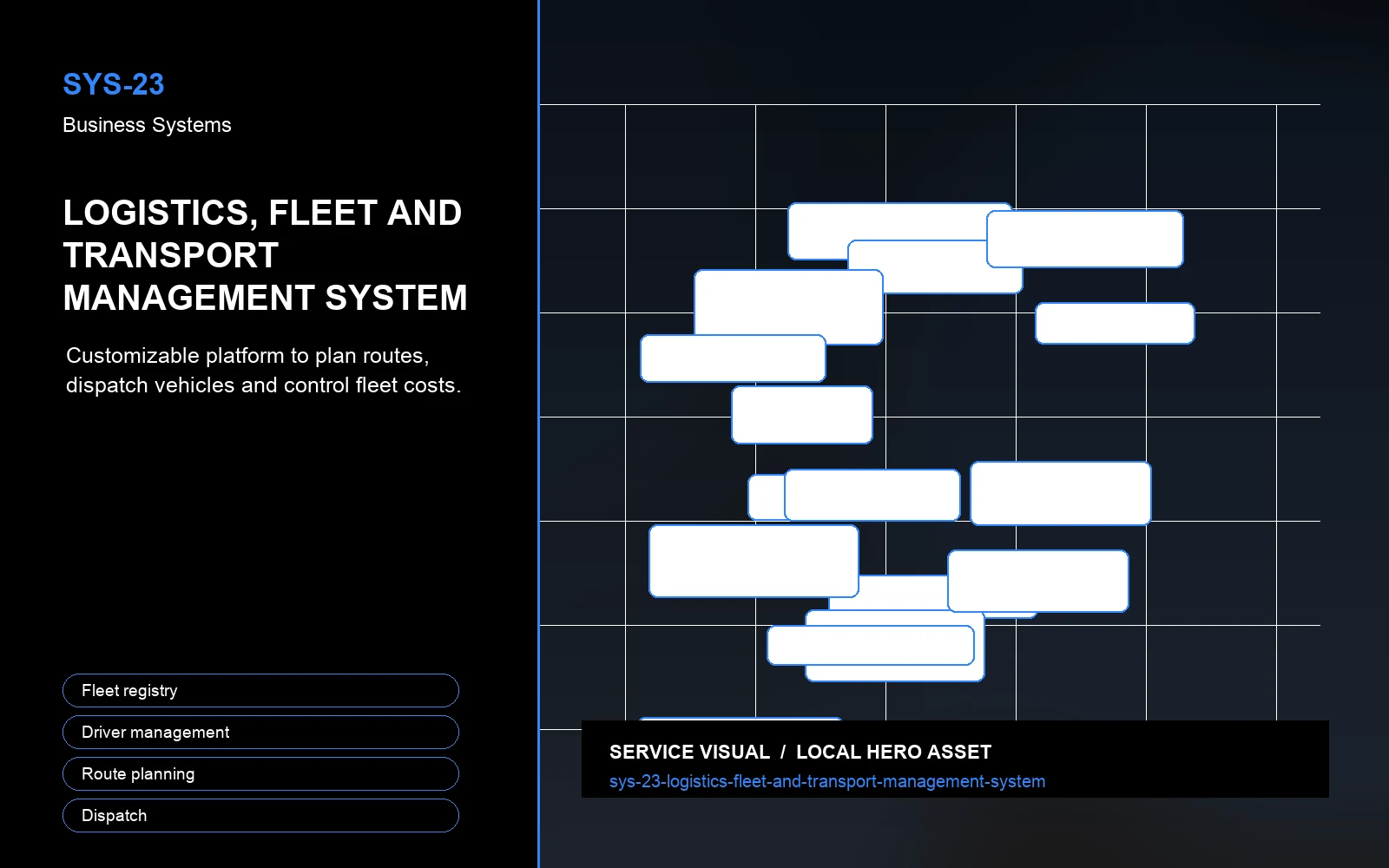 Hero visual for Logistics, Fleet and Transport Management System