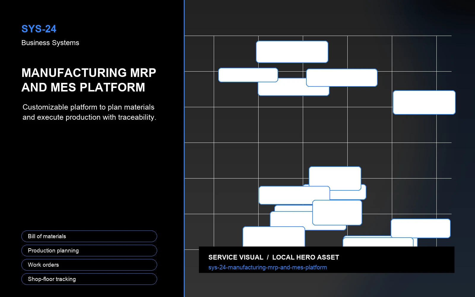 Hero visual for Manufacturing MRP and MES Platform
