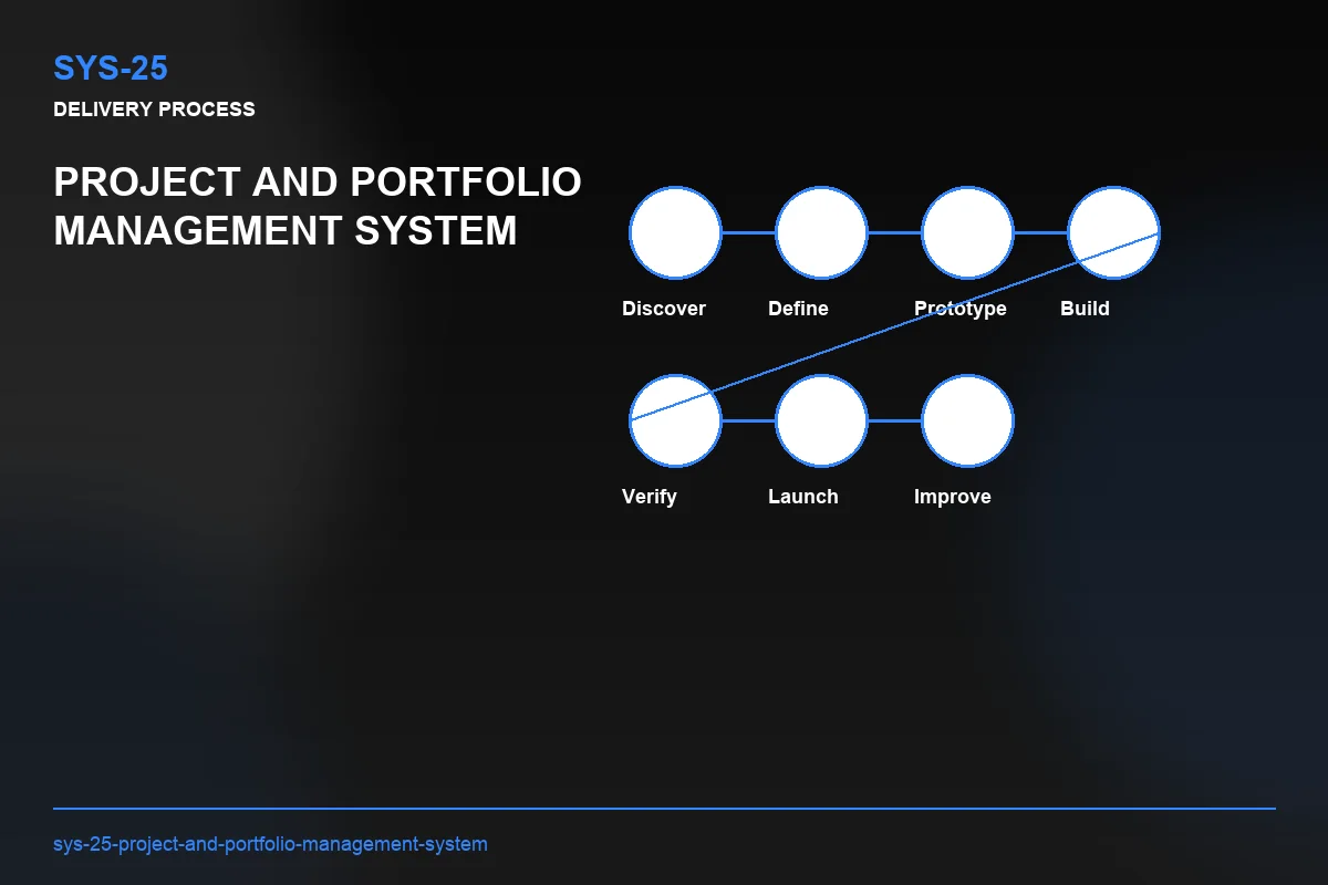Process visual for Project and Portfolio Management System