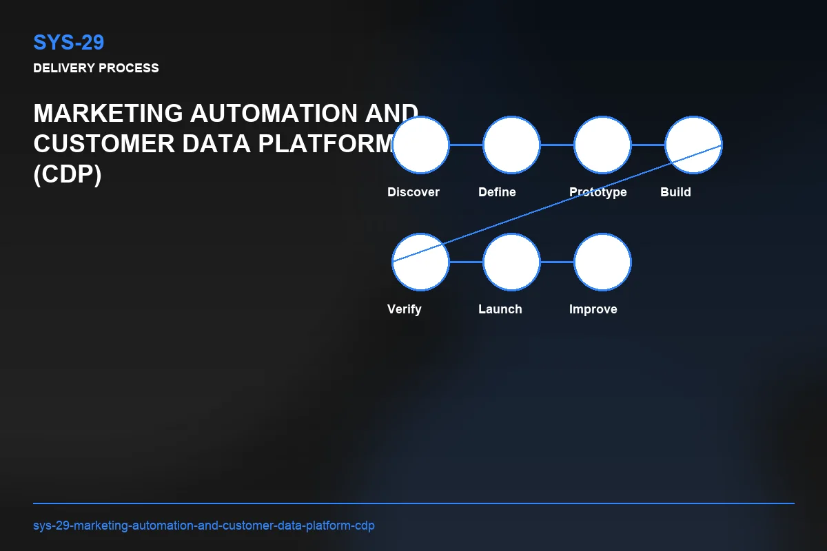 Process visual for Marketing Automation and Customer Data Platform (CDP)