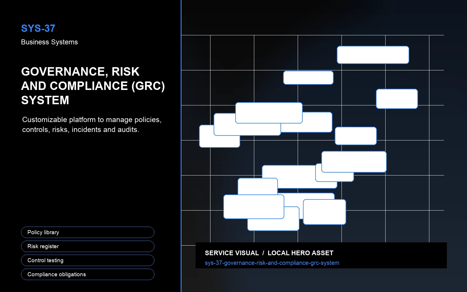 Hero visual for Governance, Risk and Compliance (GRC) System