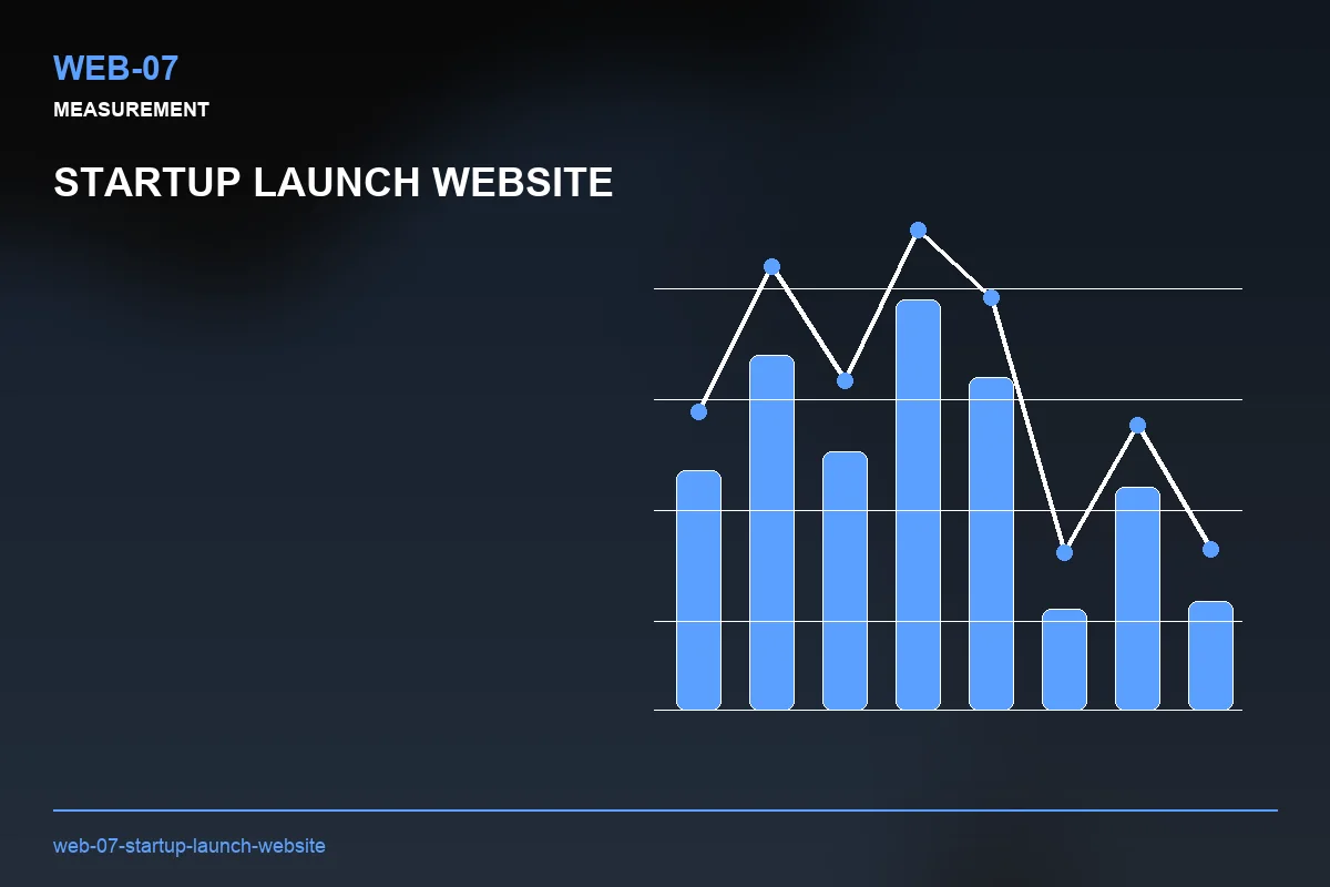 Metrics visual for Startup Launch Website