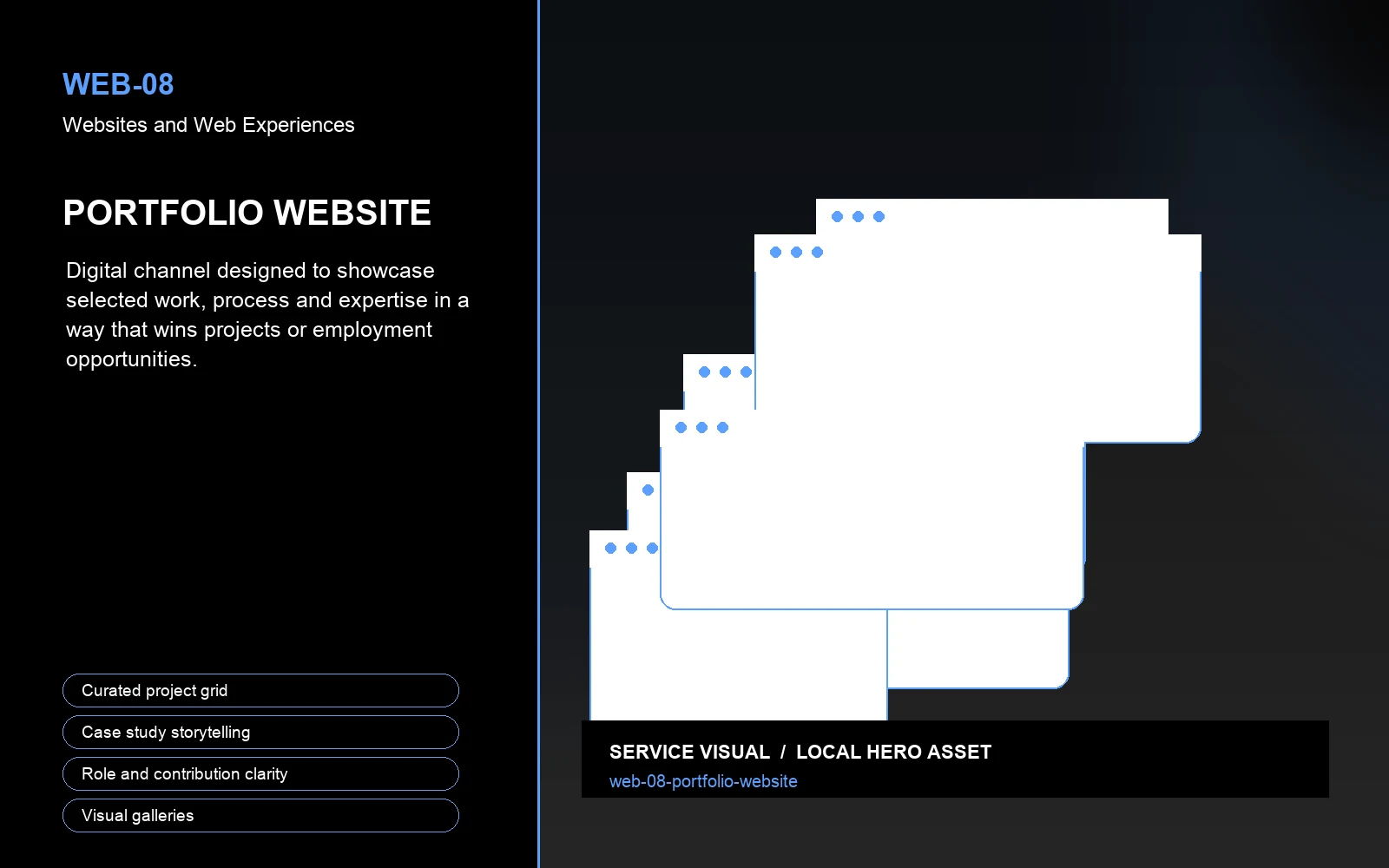 Hero visual for Portfolio Website