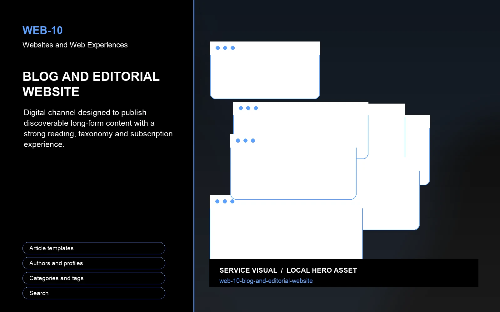 Hero visual for Blog and Editorial Website