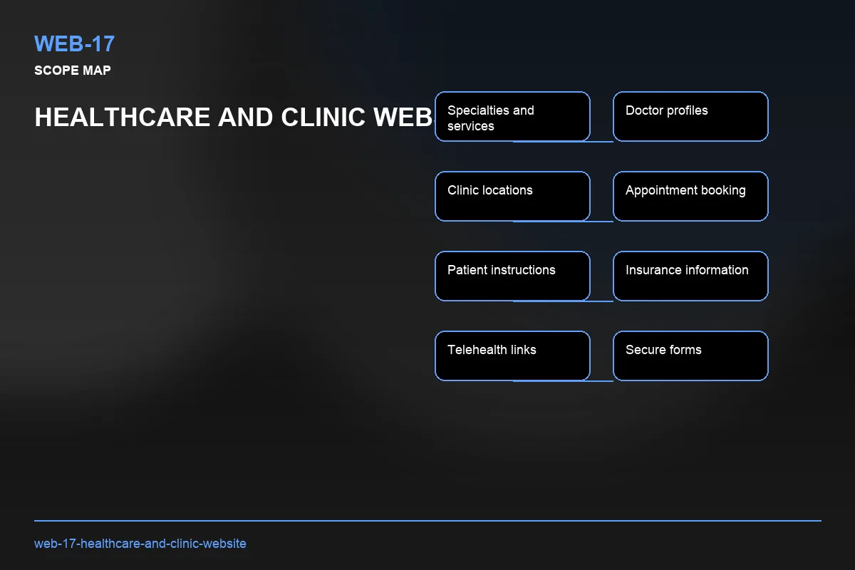 Scope visual for Healthcare and Clinic Website