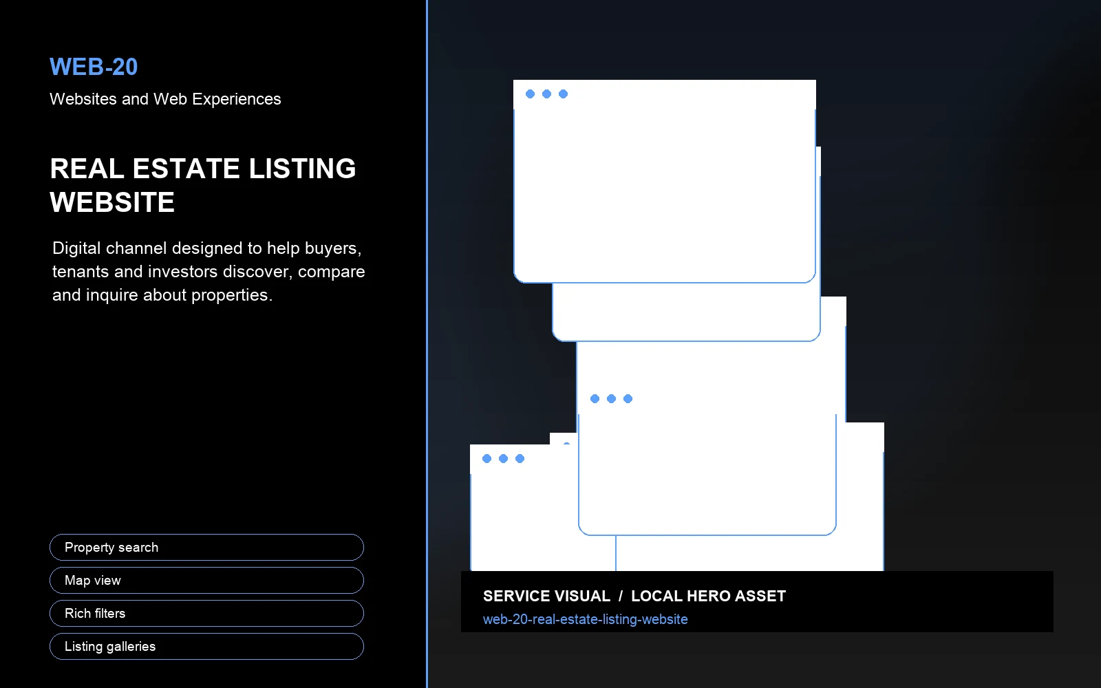 Hero visual for Real Estate Listing Website