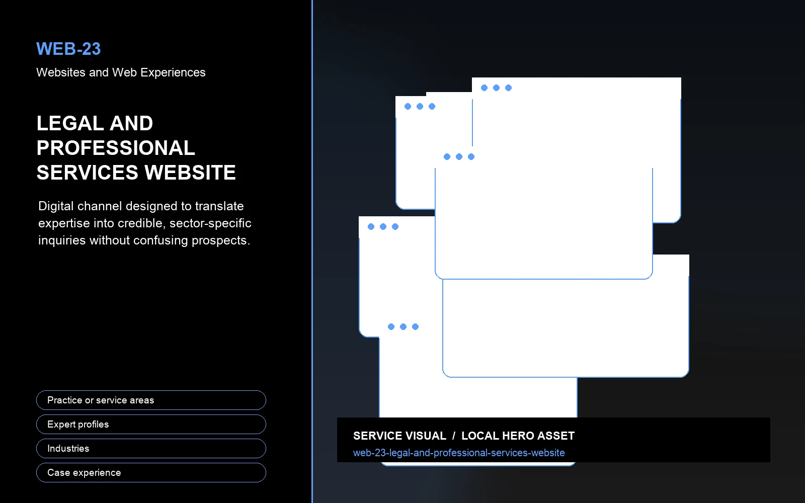 Hero visual for Legal and Professional Services Website