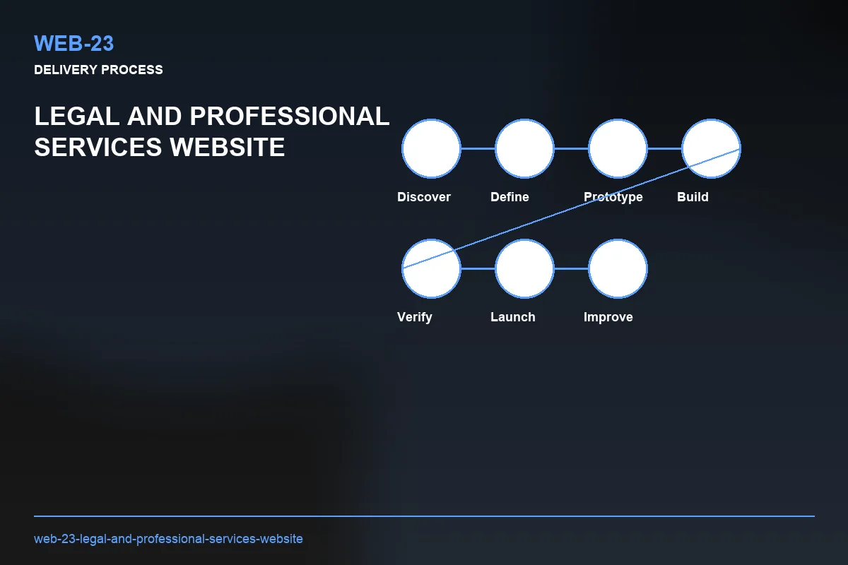 Process visual for Legal and Professional Services Website