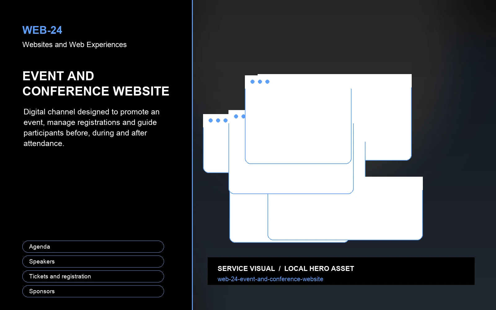 Hero visual for Event and Conference Website