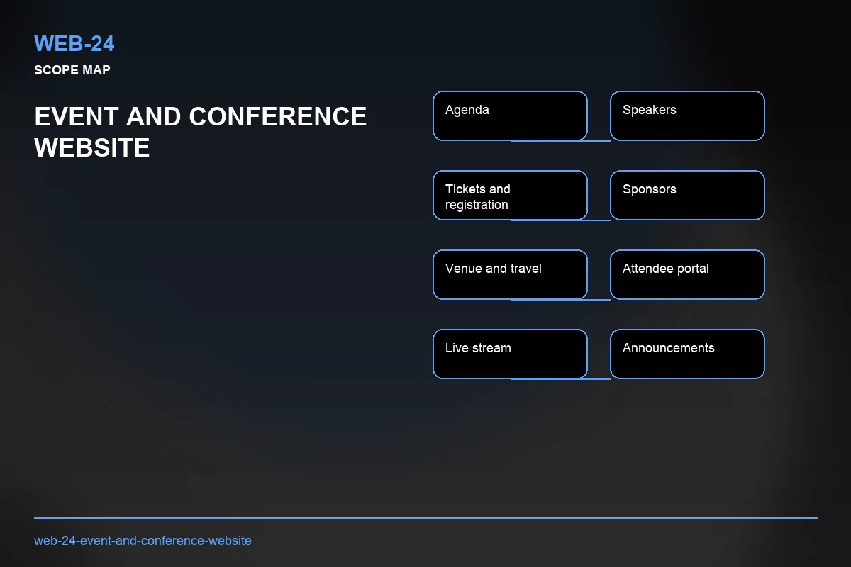 Scope visual for Event and Conference Website