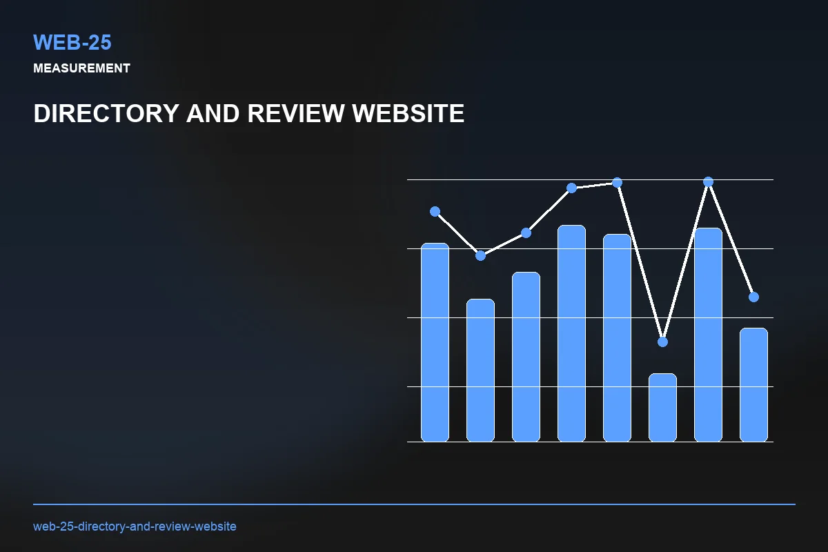 Metrics visual for Directory and Review Website