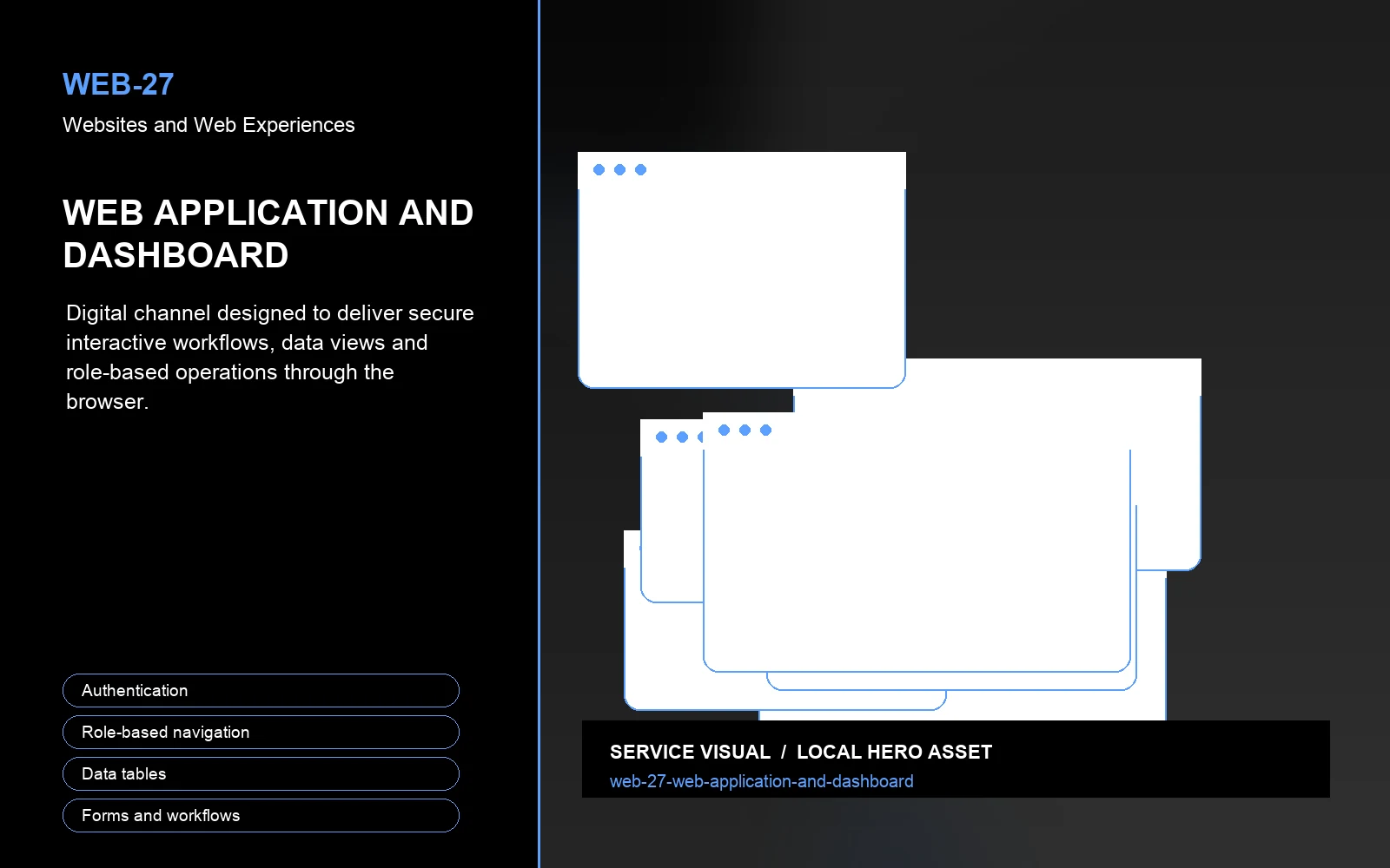 Hero visual for Web Application and Dashboard