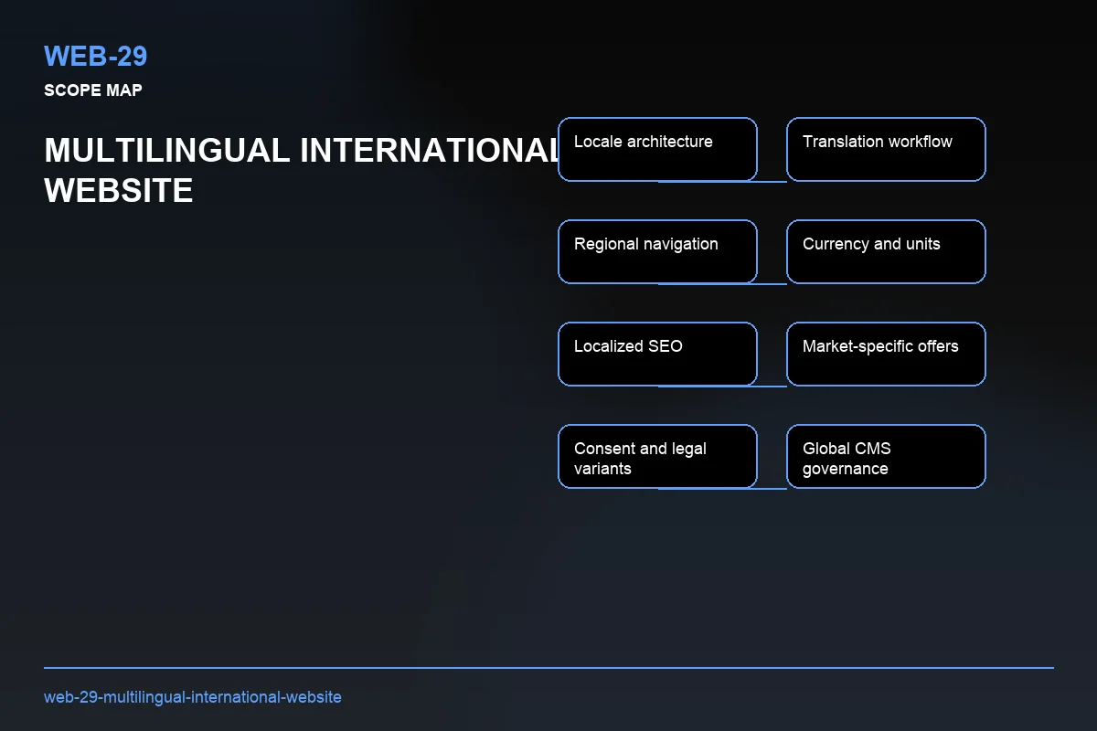 Scope visual for Multilingual International Website